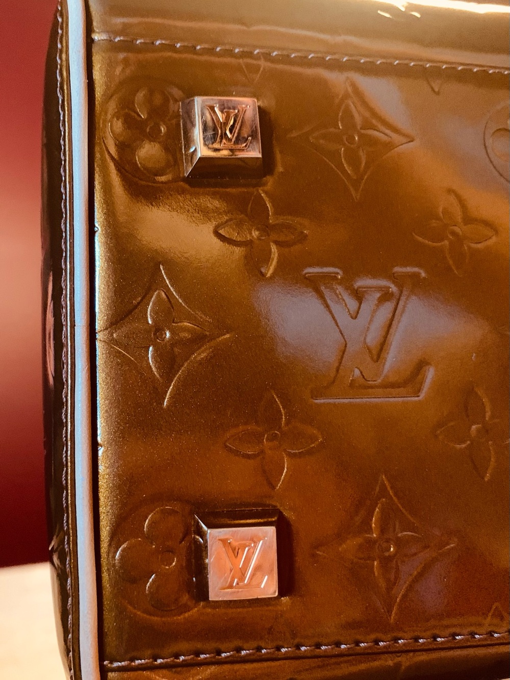 Louis Vuitton Authentic Vintage Copper Patent Tompkins Verified COA Legitgrails - Picture 12 of 15